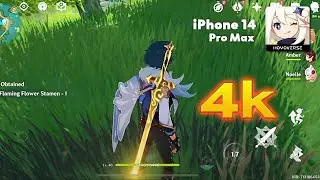 Genshin Impact test for iPhone 14 Pro Max ( 4K Ultra Graphics ) - Gameplay Android / iOS 16