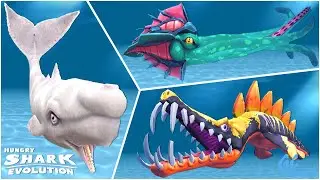 MOBY DICK vs KRAKEN vs LEO! Hungry Shark Evolution