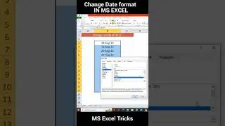 How to change the format of date in MS excel - MM/DD/YYYY to DD/MM/YYYY urdu hindi 