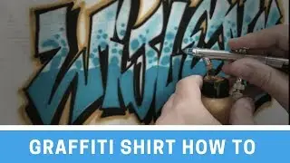 Graffiti shirt demonstration.