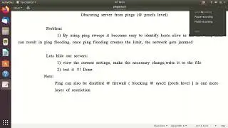 Obscuring server from pings (@ procfs level) | Block ICMP | Disable Ping