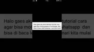 cara memotong pesan di whatsapp dan jelas dilihat 😊