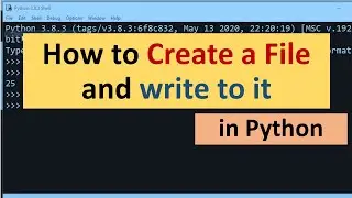 How to Create a File and write to it in Python