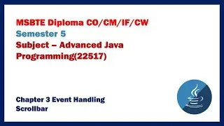 Scrollbar with event handling in java