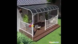 Door and window canopy with side panel