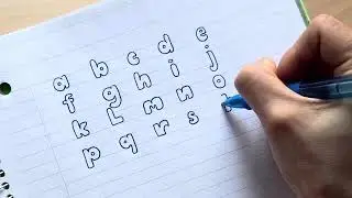 How to write small letter a to z in bubble font/ Alphabet bubble letters