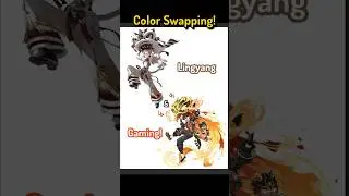 Lingyang & Gaming Color Swap! #genshinimpact #genshingaming  #wutheringwaves #lingyang