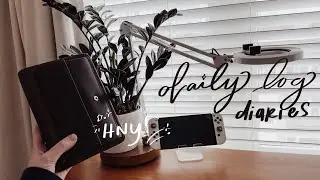 daily log diaries: hny! real time planning in my filofax, and 2024 intentions