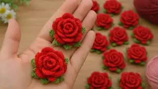 Easy Crochet Rose Flower 🌹 | Step-by-Step for Beginners