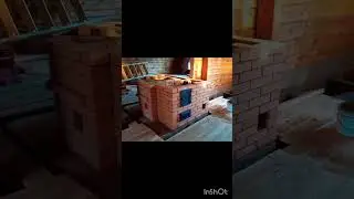 угловая камино-печь с варочной плитой 