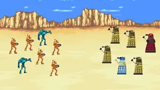 Daleks VS Battle Droids.  Star Wars VS Doctor Who