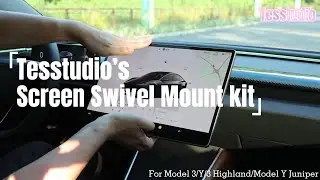 TESA0134-Product install Dashboard Screen Swivel Mount kit Tesstudio®