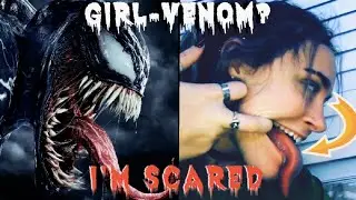 Девушка Venom,Реакция Хаби Лейма | Girl Venom,Reaction from Khaby Lame | I'm Scared