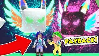 He STOLE our GOLD PLAY BUTTON & made me trade SHINY EASTER GUARDIAN in Roblox Bubble Gum Simulator!