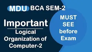 Important Questions | Important Questions of Logical Organization Of Computers | MDU BCA LOC | LOC 2