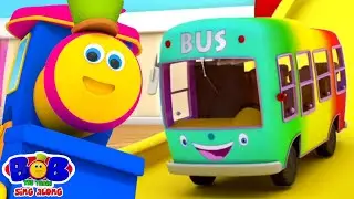 Wheels On The Bus Rainbow Bus & Vehicles Songs for Children