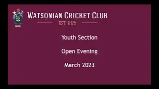 WCC Youth Section Parents Info Eve Presentation 2023