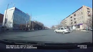 12-02-2018 пр.Азаттык, Атырау. Лада Гранта, ГРНЗ kz 134 ССА 06. Ст.606 ч.1 КоАП