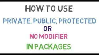 23 - Access Modifiers in Packages | When to use Private Public and Protected in Java