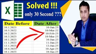 MS Excel || Date Rearrange