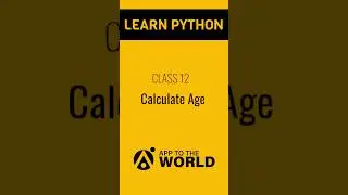 Calculate Age in Python.Python for Beginners.#pythontutorial #easypython #shortsyoutube #viral