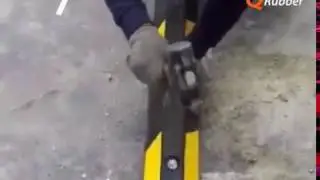 Instalación Tope Estacionamientos QRubber