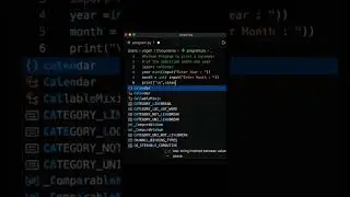 Print Calendar python programming new 