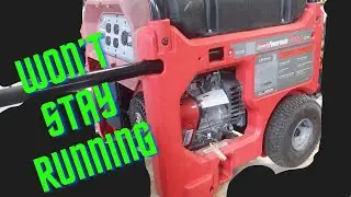 Coleman generator power mate 6560 only runs on choke