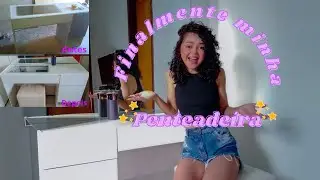 DIY! COMO PREPAREI A MINHA PENTEADEIRA USANDO MADEIRA DE GUARDA ROUPA, finalmente minha penteadeira!