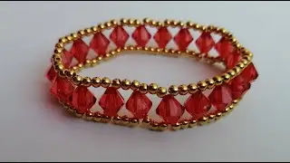 Красивый браслет из бисера и бусин за 10 минут. Мастер класс для начинающих.