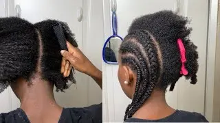 How to make clean parts for all back cornrows without gel