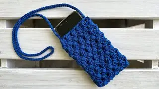 💙 crochet phone bag | easy way | any size crochet bag