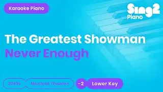The Greatest Showman | Loren Allred - Never Enough (Lower Key) Karaoke Piano