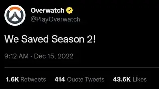 Overwatch SAVED Season 2 With This Patch