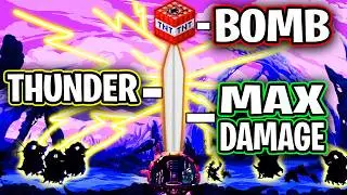 MAX Upgraded Thunder Sword destroys Heavy Hitter Challenge Difficulty | Dome Keeper