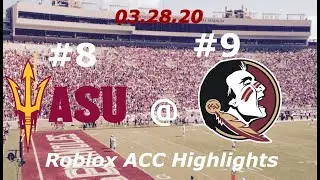 #8 ASU v. #9 FSU (ROBLOX ACC Highlights)