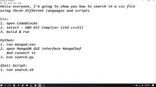 Searching in a CSV file using C++, Python and Shell Script