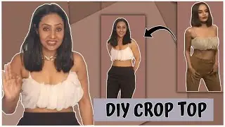 I DIYed KOMAL PANDEY Crop Top Using a Dupatta and Spaghetti| DIY Crop Top| Sukriti Saini