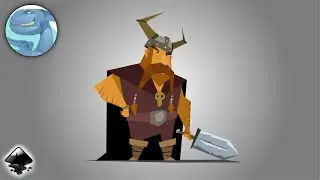 Viking cartoon character. Simple vector drawing with Inkscape.