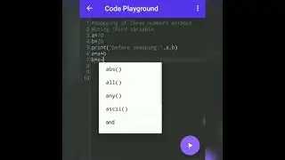Swapping of two numbers without using third variable || python