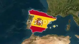 Spain Map With Flag, Geography Of Spain Video