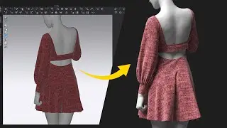 Marvelous Designer / Clo3D Dress Tutorial - Creating an Amazing Dress