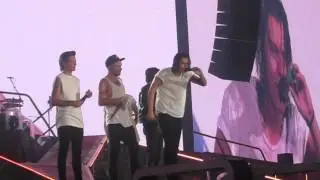 Liam pours water on Harry during WMYB-St. Louis