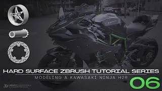 Hard Surface ZBrush Tutorial Series // Modeling A Kawasaki Ninja H2R // 06