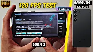 Samsung Galaxy S23 Plus 120 FPS Pubg Test 🔥 Lag,Battery With Screen Recording Pubg Test