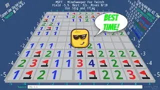 Record Time on 11x11 Minefield in 32 seconds - MineSweeper For Twitch (MSFT) - Click Edition