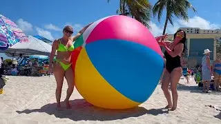 World's Largest Beach Ball | At The Beach!