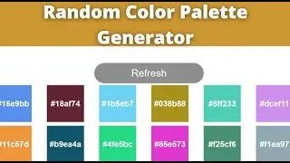 Random Hexadecimal Color Palette Generator using Javascript || HTML CSS
