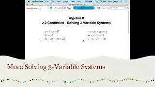 Solving 3-Var Systems w/ Real World examples