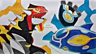 Como Dibujar a Kyogre vs Groudon | How To Draw Kyogre vs Groudon | Pokemon Espada | ALEX STAR